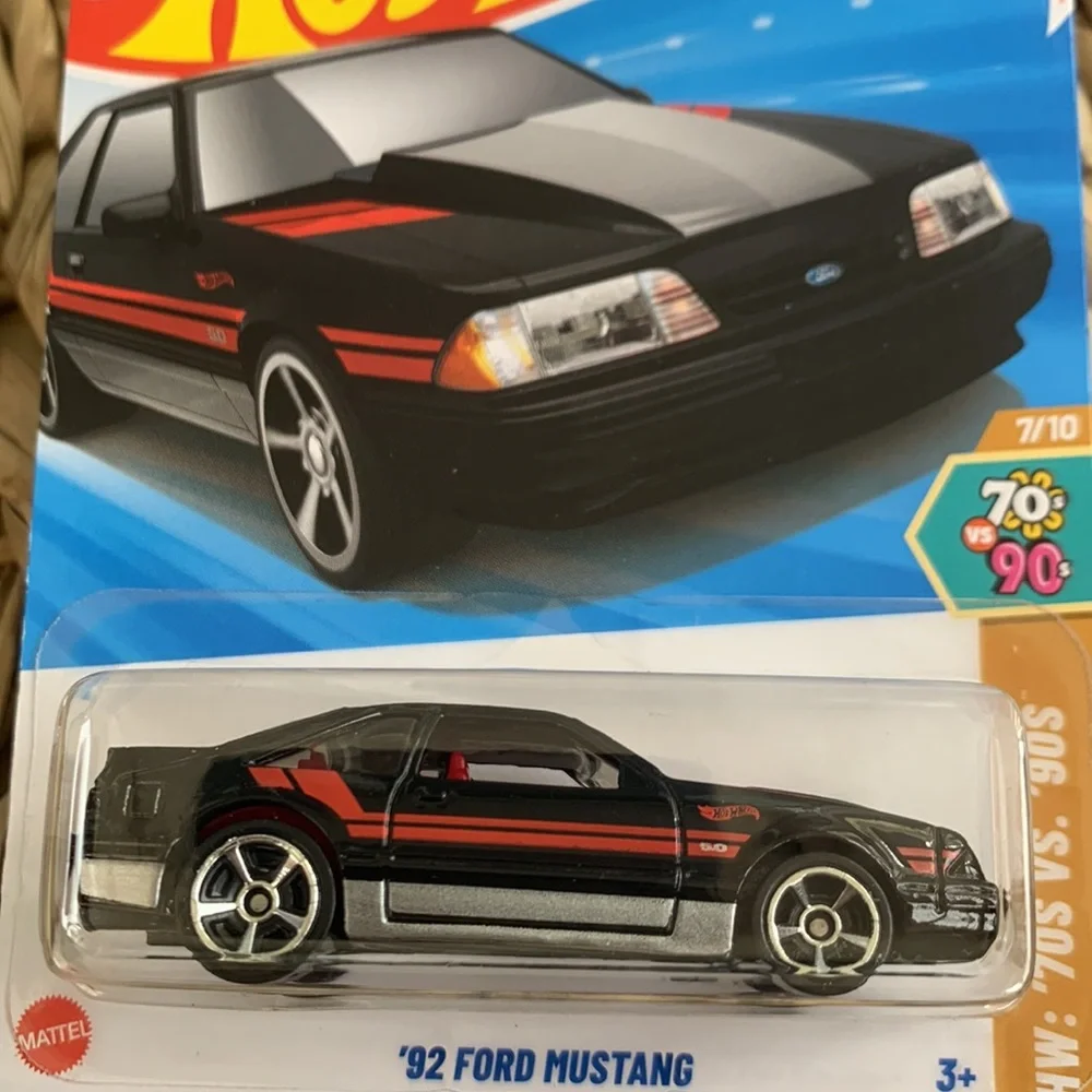 1992 Ford Mustang Hot Wheels 70s vs 90s HotWheels 1990s Black Muscle Car 2025 🆕